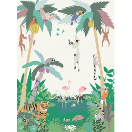 Fresque de papier peint - Jungle crÃ¨me