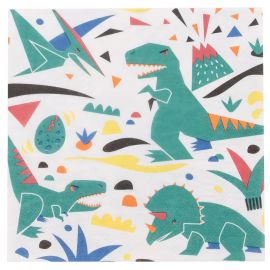20 serviettes - dinosaure