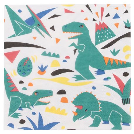 20 serviettes - dinosaure