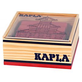 Coffret 40 planchettes Kapla colorées - rouge