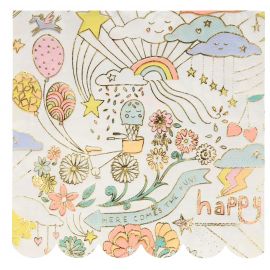 Set de grandes serviettes - Happy Doodle