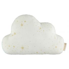 Coussin Cloud - gold stella & white