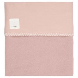 Couverture berceau Runa flannel - Old pink