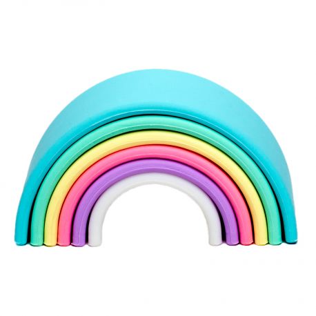 Set de jeux en silicone 6 Rainbow - pastel