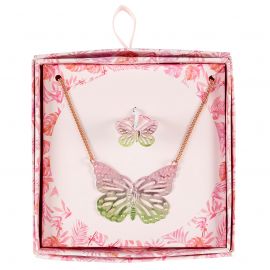 Set de collier & bague - Papillon