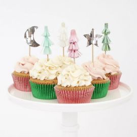 Set cupcake - Sapins de Noël