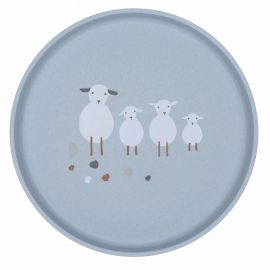 Assiette PP+Cellulose - Tiny Farmer Sheep & Goose - bleu