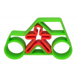 Set en silicone 1 Voiture + 1 PoupÃ©e - Vert - Fluo