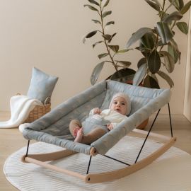 Growing Green - relax baby bouncer - White Gatsby & Antique green