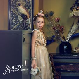 Couronne d'anniversaire bandeau Ã©lastique or en boÃ®te cadeau