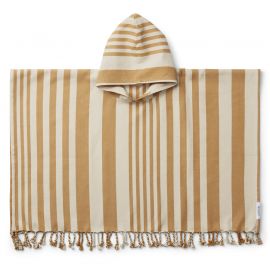 Poncho de plage Roomie - Y/D stripe: Mustard/sandy