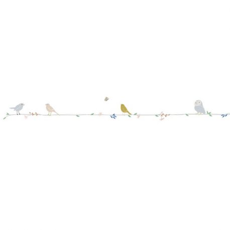 Sticker frise - Fleurs & Oiseaux
