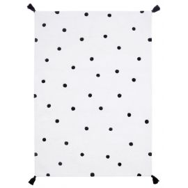 Tapis coton - Spots noir & blanc