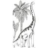 Stickers décor XL - Brontosaure et palmier