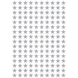 Planche de stickers A3 - Petites étoiles - Argent