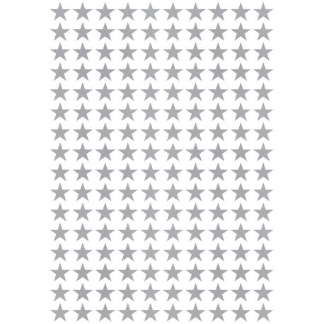 Planche de stickers A3 - Petites étoiles - Argent