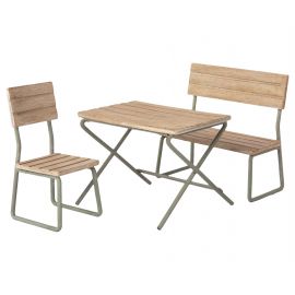 Set de jardin - Table, chaise et banc