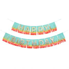 Guirlande - Rainbow Happy Birthday Fringe