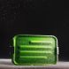 boîte à tartines en aluminium vert avec insert silicone 'Plus'
