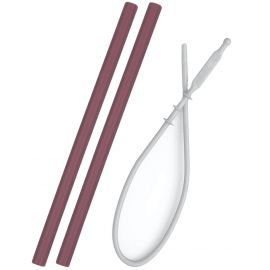 Set de 2 pailles et brosse - Rose