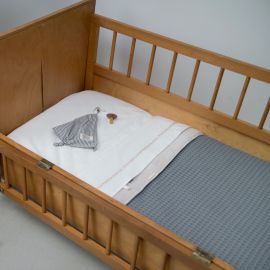 Couverture pour lit bÃ©bÃ© teddy Oslo - Steel grey & pebble