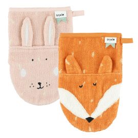Lot de 2 gants de toilette - Mrs. Rabbit & Mr. Fox