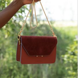 Sac bandoulière coloré - Fig red + wine red - The Sticky Sis Club