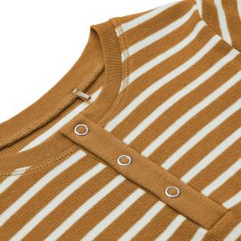 Pyjama 2 pièces Wilhelm - Y & D Stripe: Golden caramel & sandy