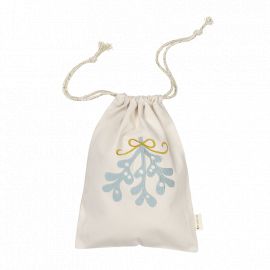 Sac Ã  cadeau - Mistletoe embroidery - Natural