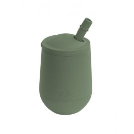 Mini cup avec paille et couverclÃ© - Olive