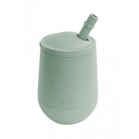 Mini cup avec paille et couverclÃ© - Vert amande
