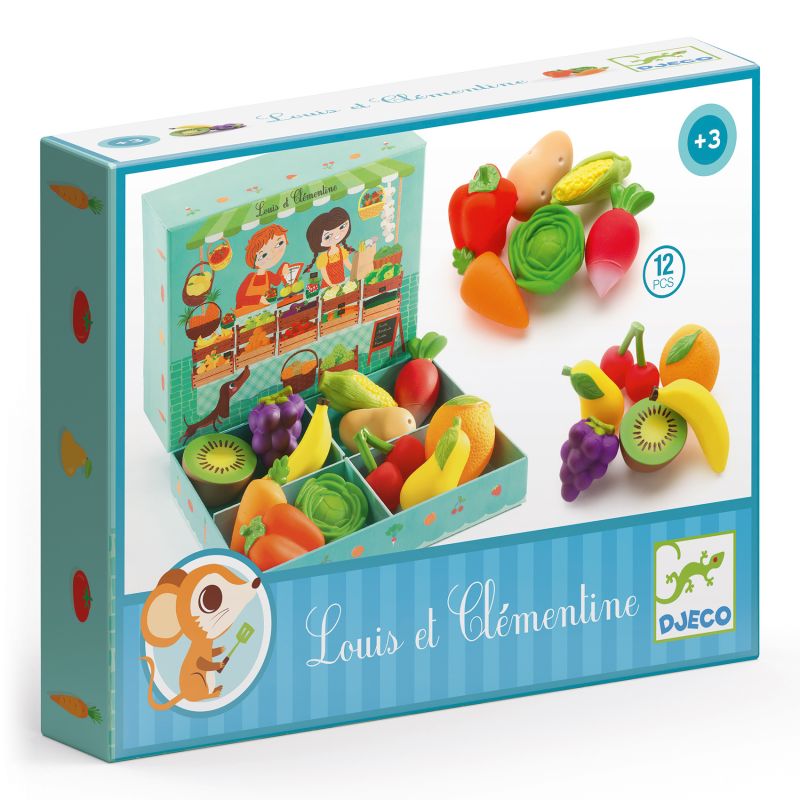 Set De 12 Fruits Et Legumes Louis Et Clementine Le Petit Zebre