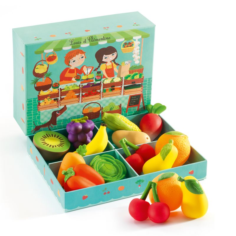 DJECO - Set de fruits et légumes en bois - Le Petit Zèbre