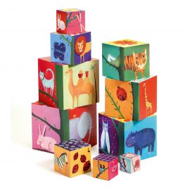 cubes à empiler 'nature et animaux'