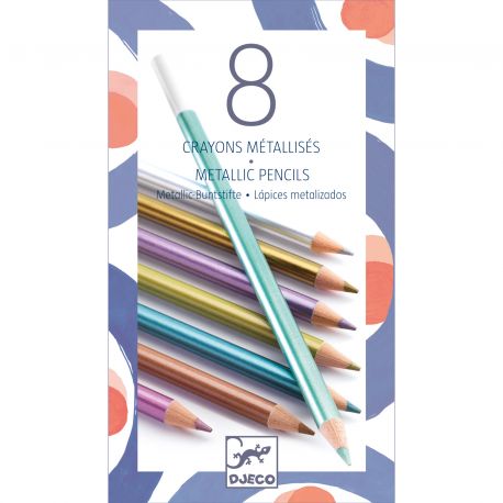 boîte de 8 crayons métallisés