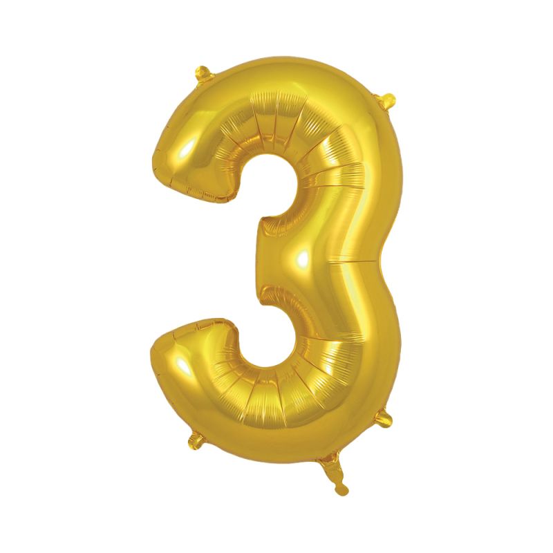 Ballon Alu Chiffre 2 - Argent - 86 cm - My Party Kidz