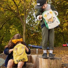Sac à repas zip - Jaune