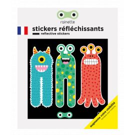 Stickers rÃ©flÃ©chissants - 3 petits monstres
