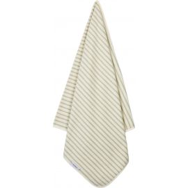 Serviette de plage Hansen - Y & D stripe: Dusty mint & creme de la creme