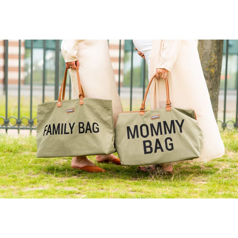 Childhome - Sac à langer Mommy Bag - Canvas - Kaki - Le Petit Zèbre