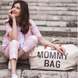 Sac à langer Mommy Bag - Large - Ecru & Noir