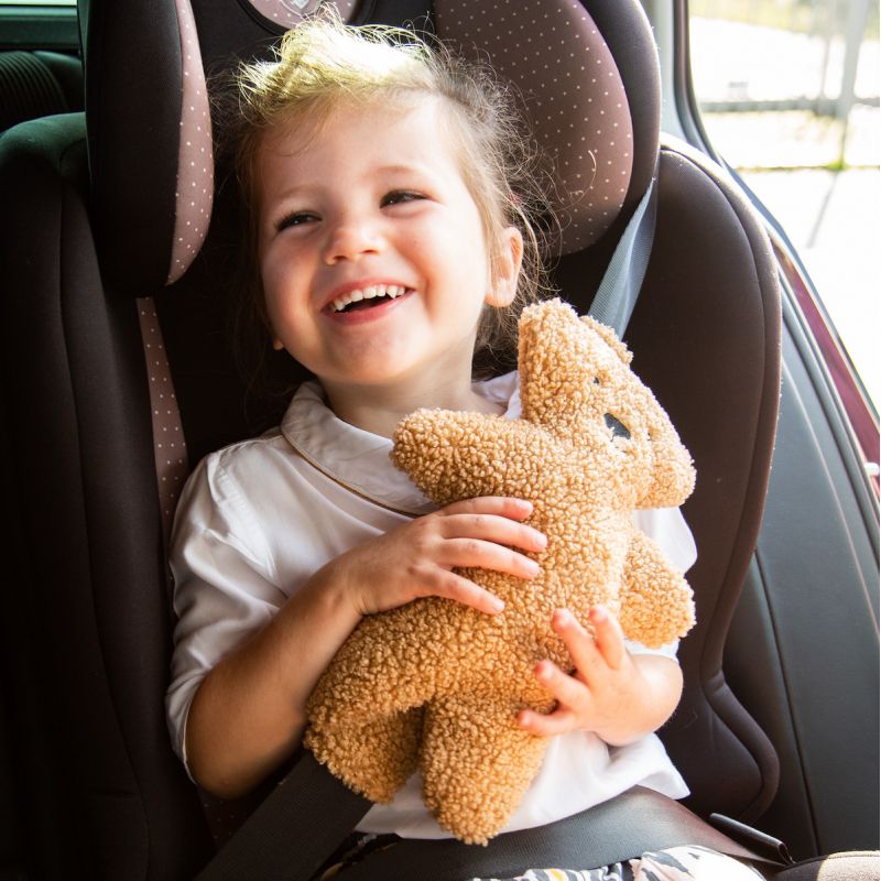 Protège ceinture de sécurité siège auto ou poussette avec jouet d'éveil