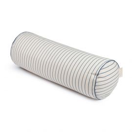 Coussin Java - 50 x Ã˜ 18 cm - Blue Thin Stripes & Natural