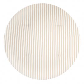 Tapis de jeu rond Fluffy - Ã˜ 110 x 6 cm - Taupe Stripes & Natural