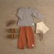 T-shirt manches longues en mousseline - coton biologique - taupe
