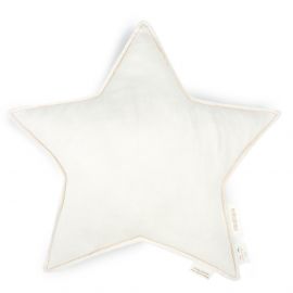 Lin français coussin étoile - Off White - 38x38 cm