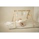 Lin français doudou oiseau - Off White - 40x48 cm