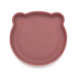 Assiette en silicone avec ventouse Bear - Mahony rose