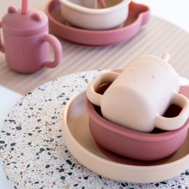 Tasse avec paille - Mahony rose