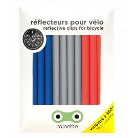 RÃ©flecteurs pour rayons de roues de vÃ©lo - Bleu & Blanc & Rouge